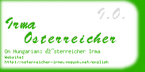 irma osterreicher business card